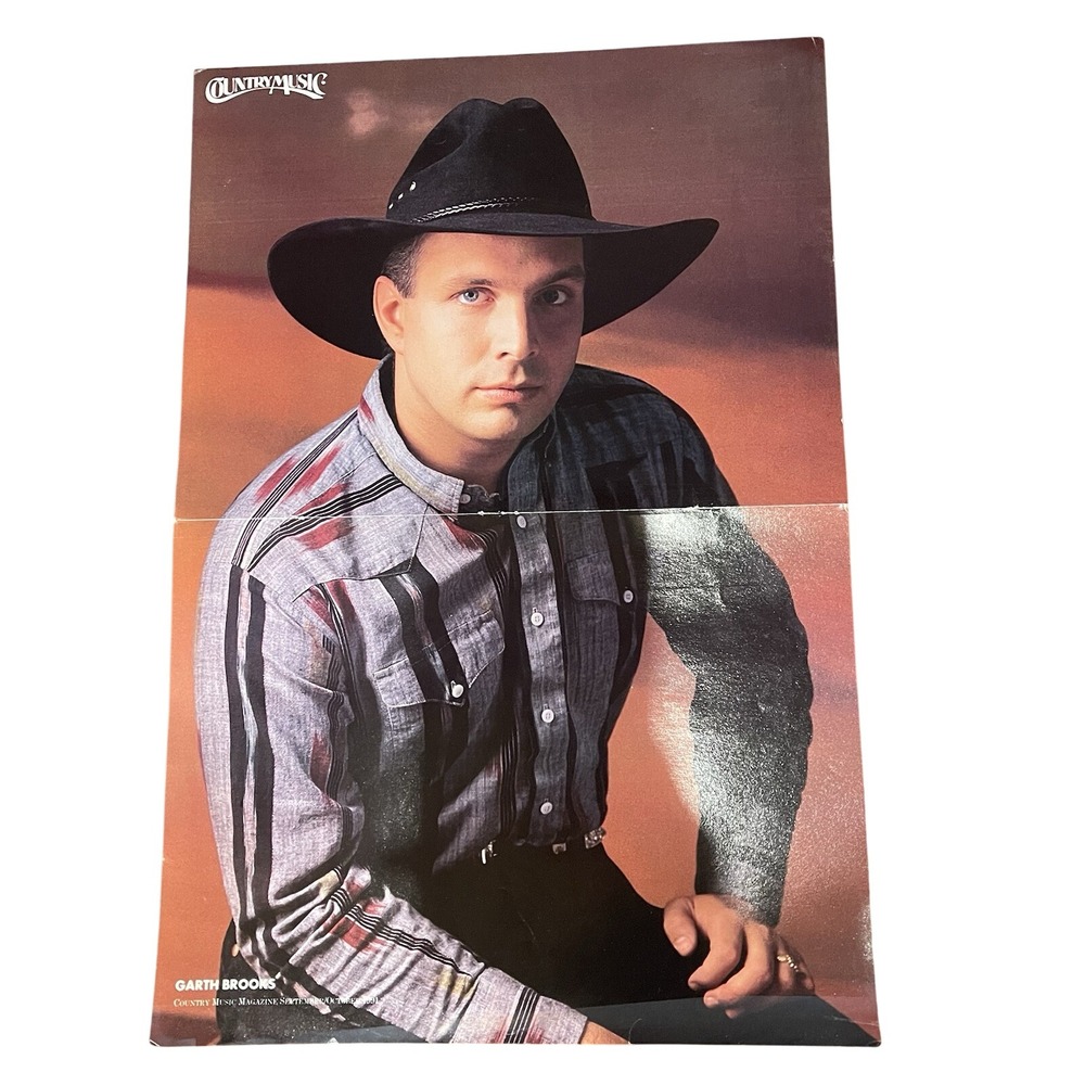 Vintage Country Music Magazine Poster Garth Brooks 1 Side 8x10.5
